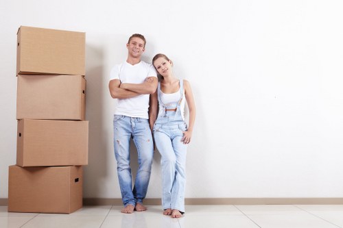 Removal van in Hammersmith handling a local home move