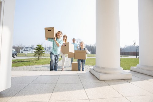 Moving team helping with a flat relocation near Hammersmith