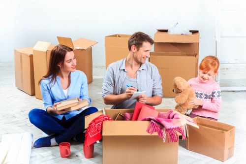 Packing and loading items into a removal van in Hammersmith