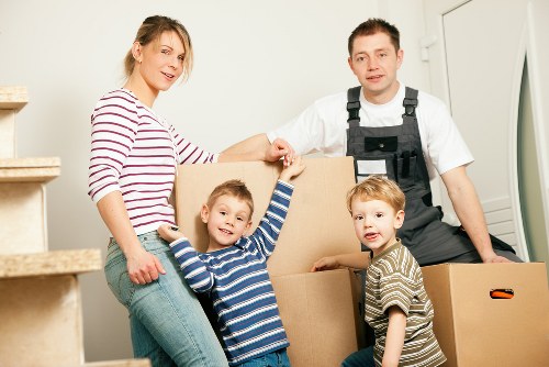 Organised unpacking boxes in a Hammersmith property