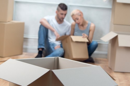 Team organising a commercial relocation near Hammersmith offices