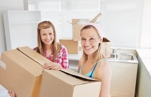 Local removals van prepared for a student relocation in West London