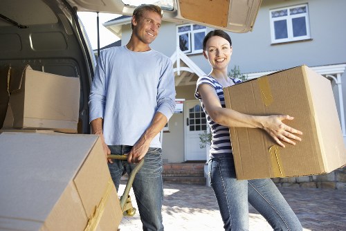 Loading office equipment for relocation in Hammersmith West London